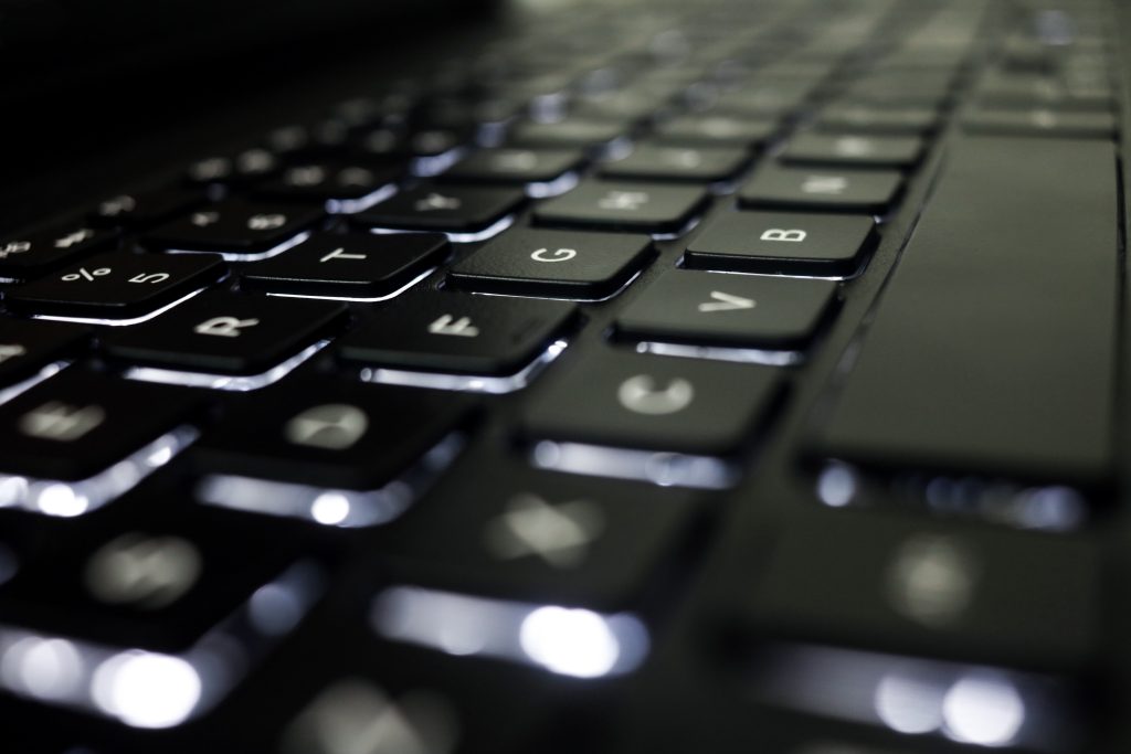 Closeup of a Lighted Keyboard