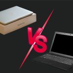 Macbook and Windows Laptop Comparison Concept